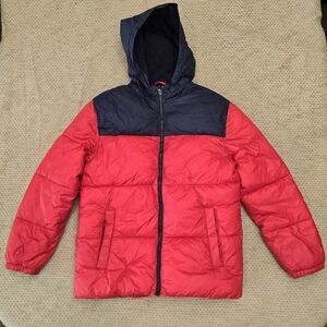 Old Navy Full Zip-Front Water-Resistant Jacket for Boys Size XL Red And Navy Blu